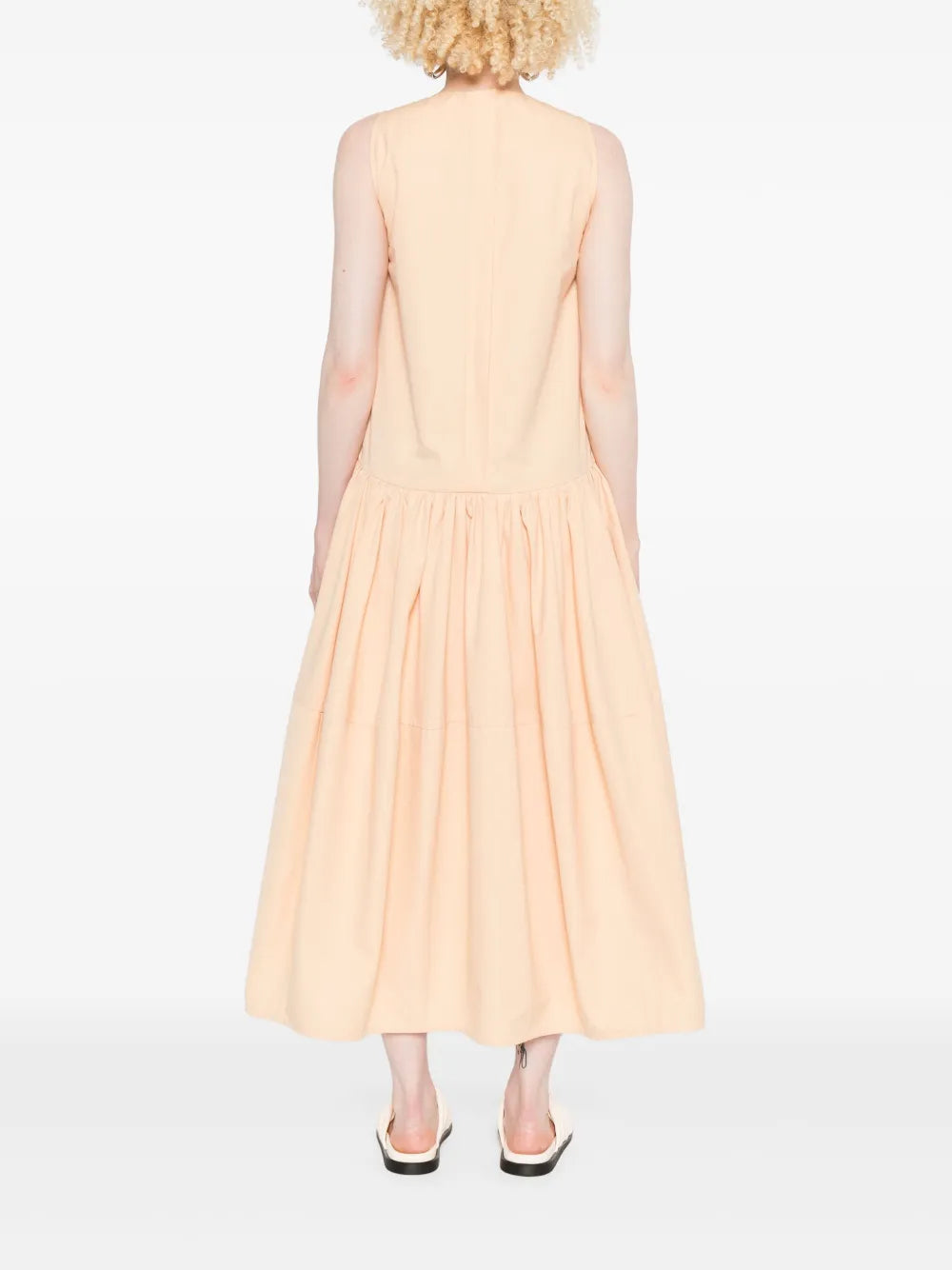 Jil Sander - Robe mi-longue à détails plissés
