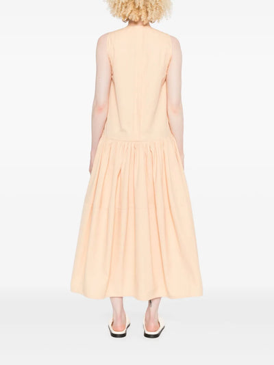 Jil Sander - Robe mi-longue à détails plissés