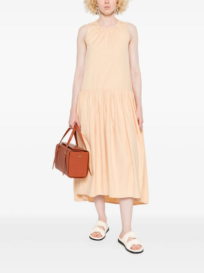Jil Sander - Robe mi-longue à détails plissés