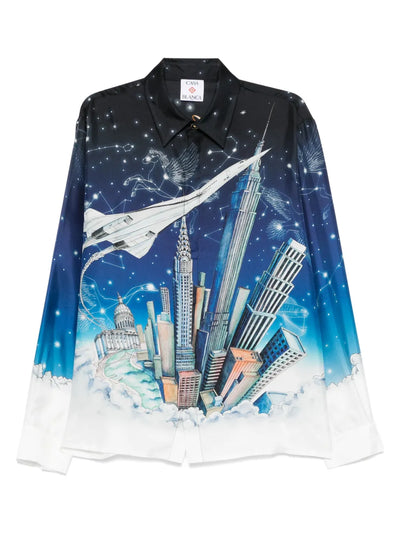 CASABLANCA - Chemise en soie "vol de nuit"