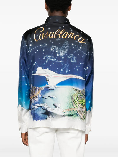 CASABLANCA - Chemise en soie "vol de nuit"