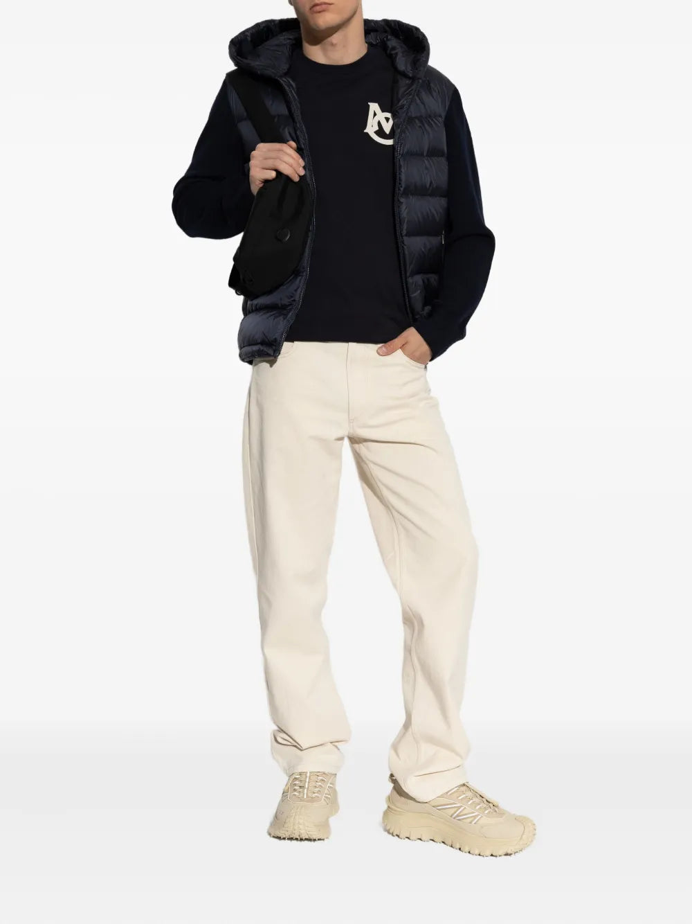 MONCLER - cardigan à empiècements
