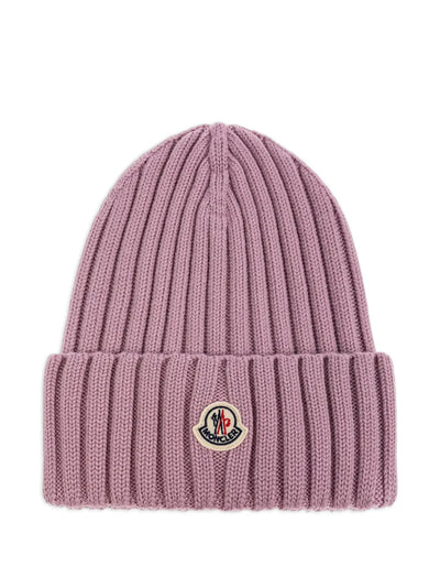 MONCLER - bonnet en laine rose