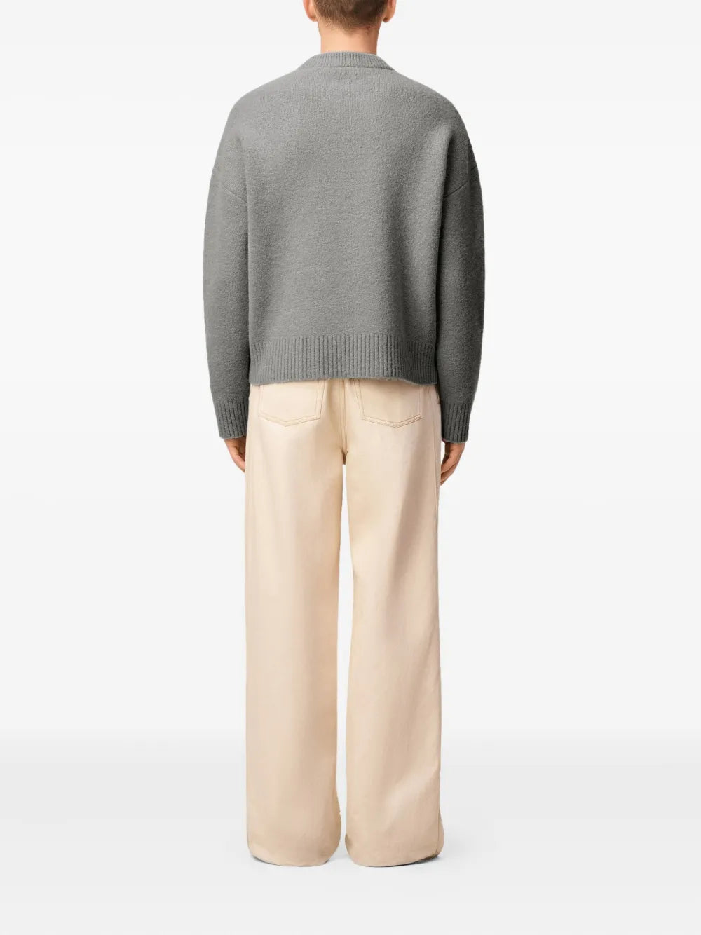 AMI PARIS - Pull en mohair à logo ami de Coeur