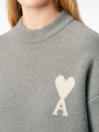 AMI PARIS - Pull en mohair à logo ami de Coeur