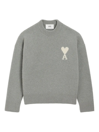 AMI PARIS - Pull en mohair à logo ami de Coeur