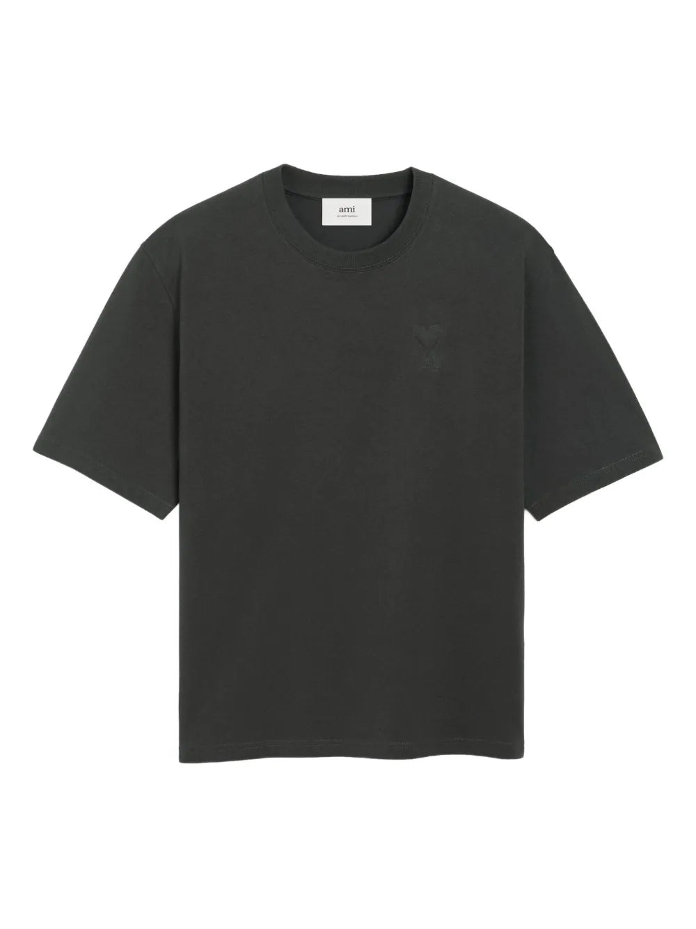 AMI PARIS - t-shirt en coton à motif cœur embossé