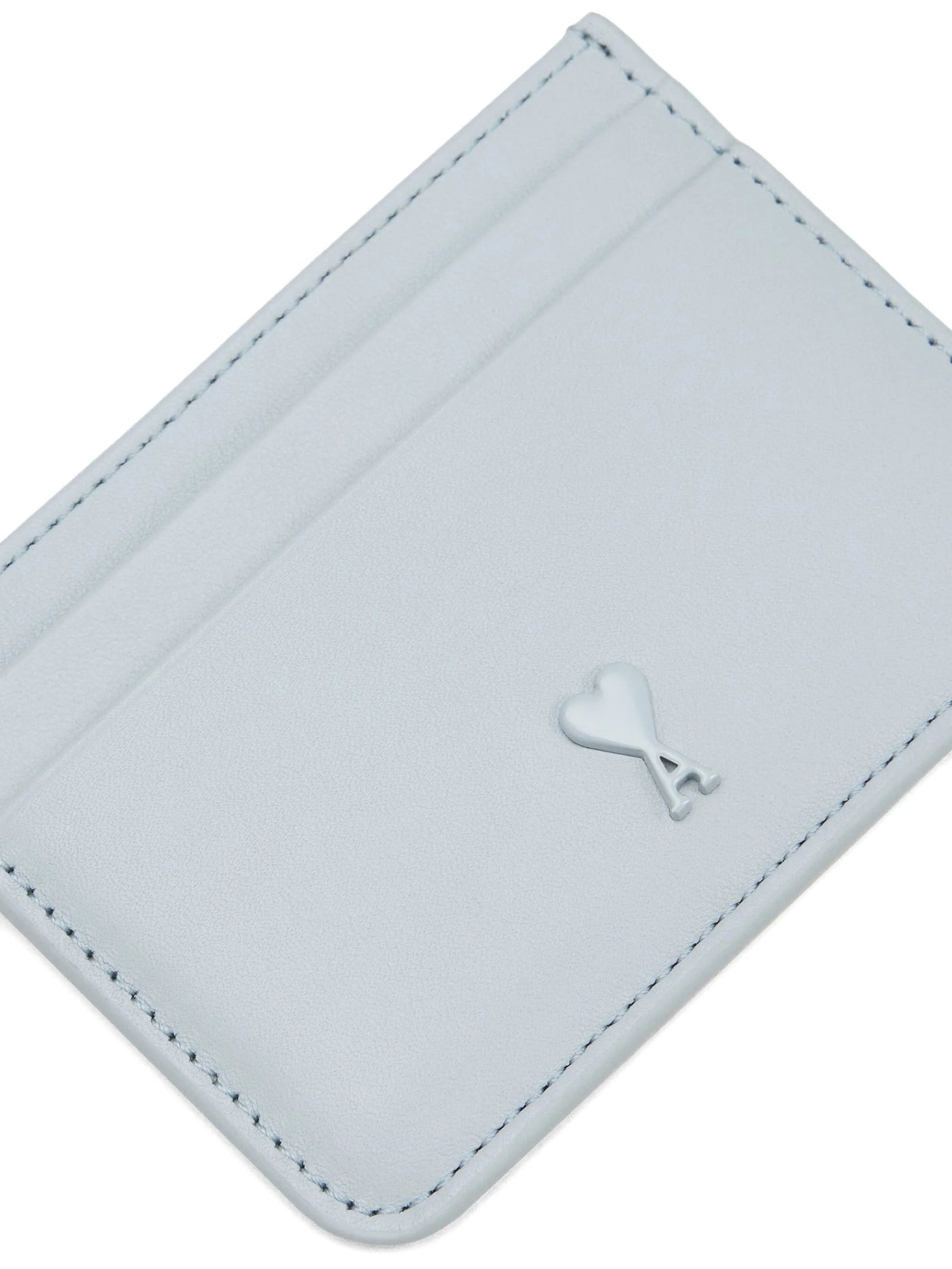 AMI PARIS - Portes carte en cuir bleu ciel
