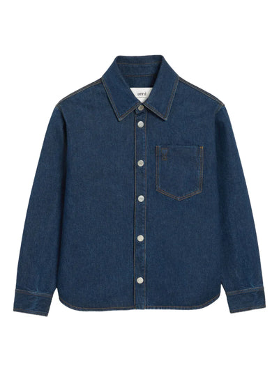 AMI PARIS - veste boutonnée à col contrastant