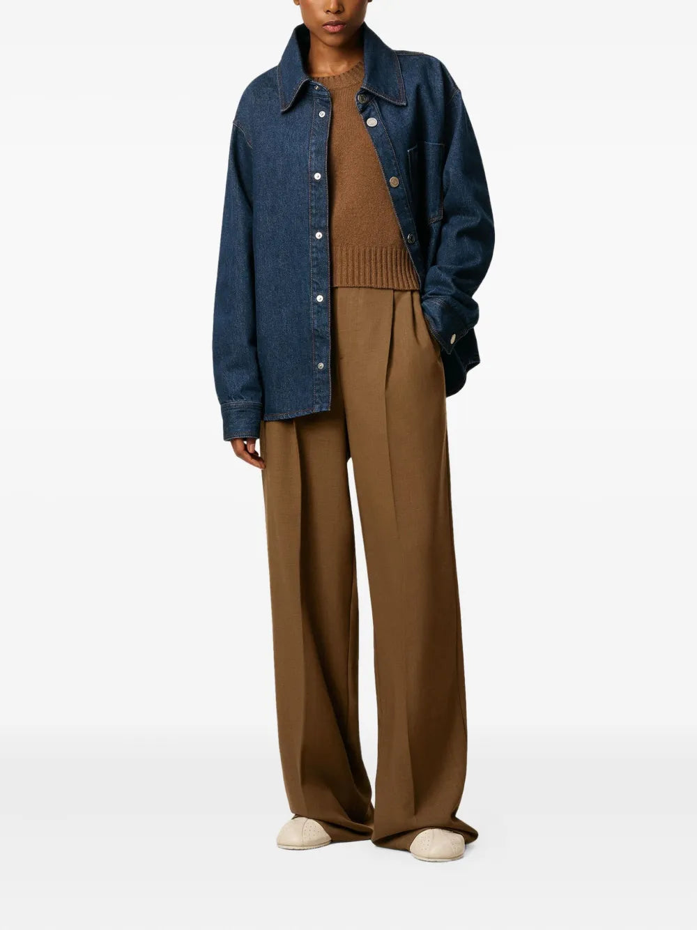 AMI PARIS - veste boutonnée à col contrastant