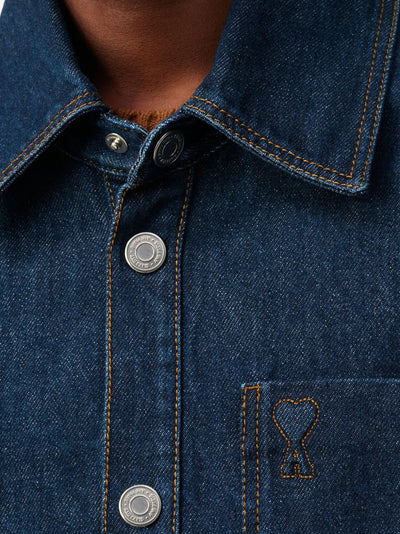 AMI PARIS - veste boutonnée à col contrastant