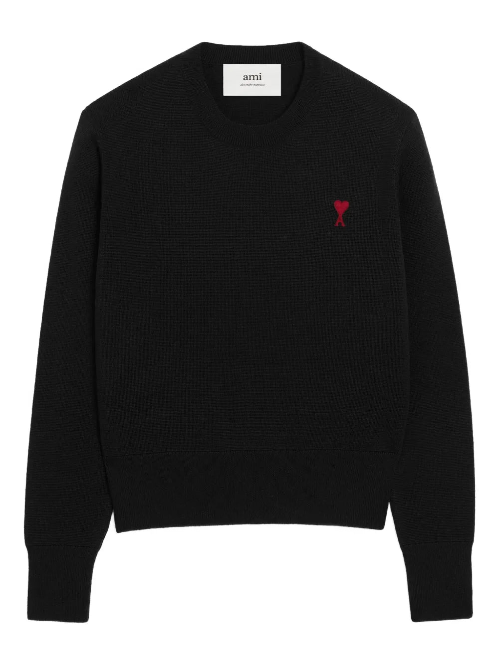AMI PARIS - pull en laine à motif cœur brodé
