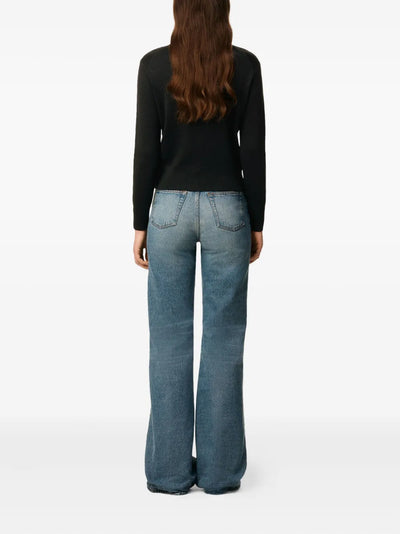 AMI PARIS - pull en laine à motif cœur brodé