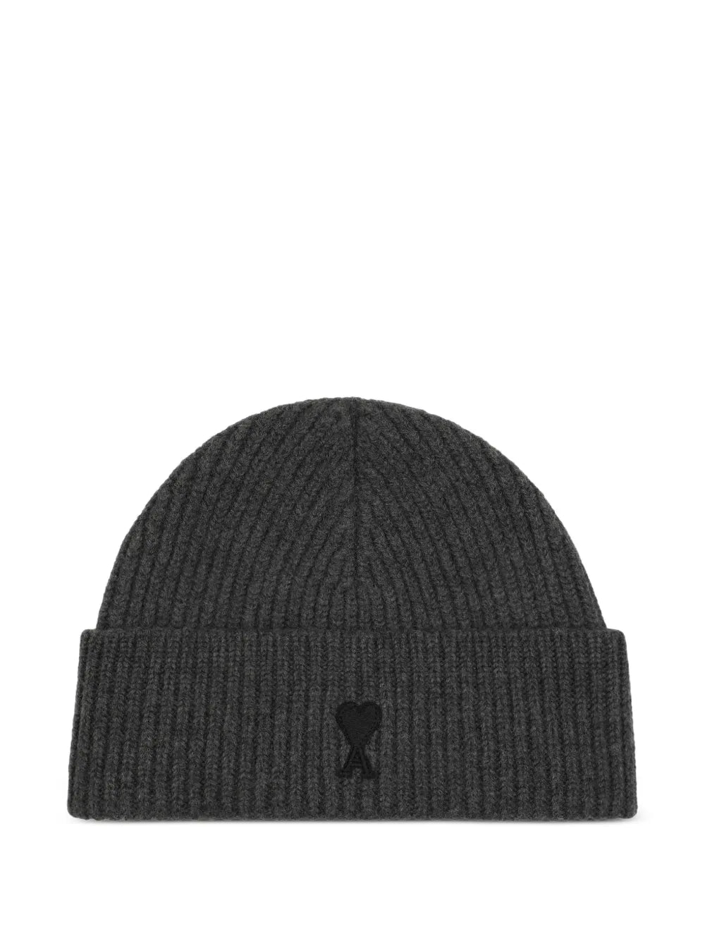 AMI PARIS - Bonnet Ami de coeur gris en laine
