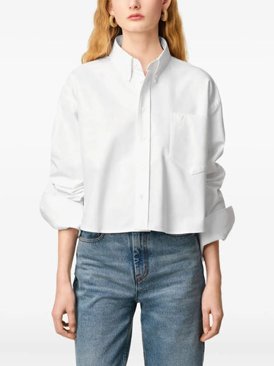 AMI PARIS - Chemise blanche cropped
