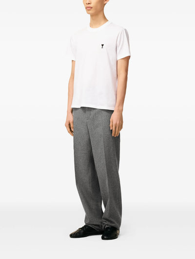 AMI PARIS - tee-shirt blanc à petit logo noir