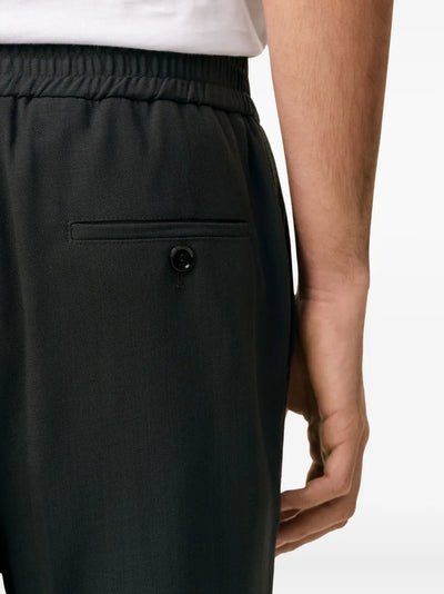 AMI PARIS -pantalon droit à taille élastique