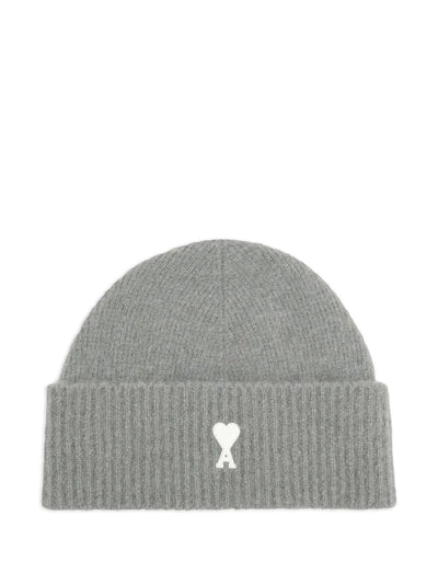 AMI PARIS - bonnet côtelé à logo