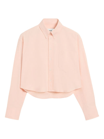 AMI PARIS - Chemise rose cropped