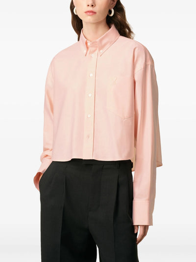 AMI PARIS - Chemise rose cropped