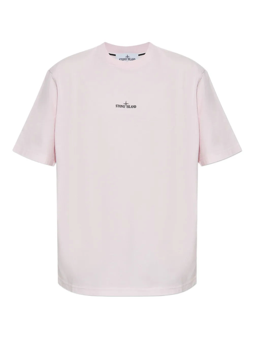 STONE ISLAND - T-shirt rose pâle à imprimé