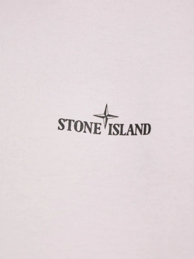 STONE ISLAND - T-shirt rose pâle à imprimé