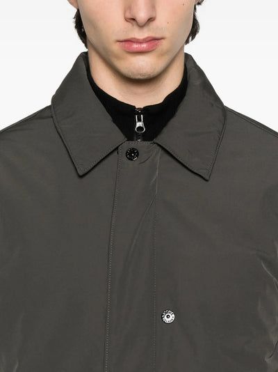 STONE ISLAND - Veste longue en micro twill grise