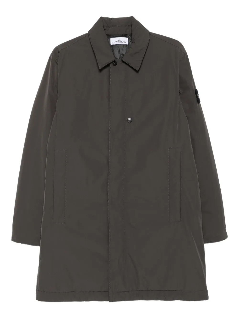 STONE ISLAND - Veste longue en micro twill grise