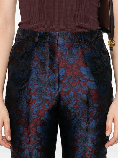 ÉTRO - pantalon à imprimé Damask