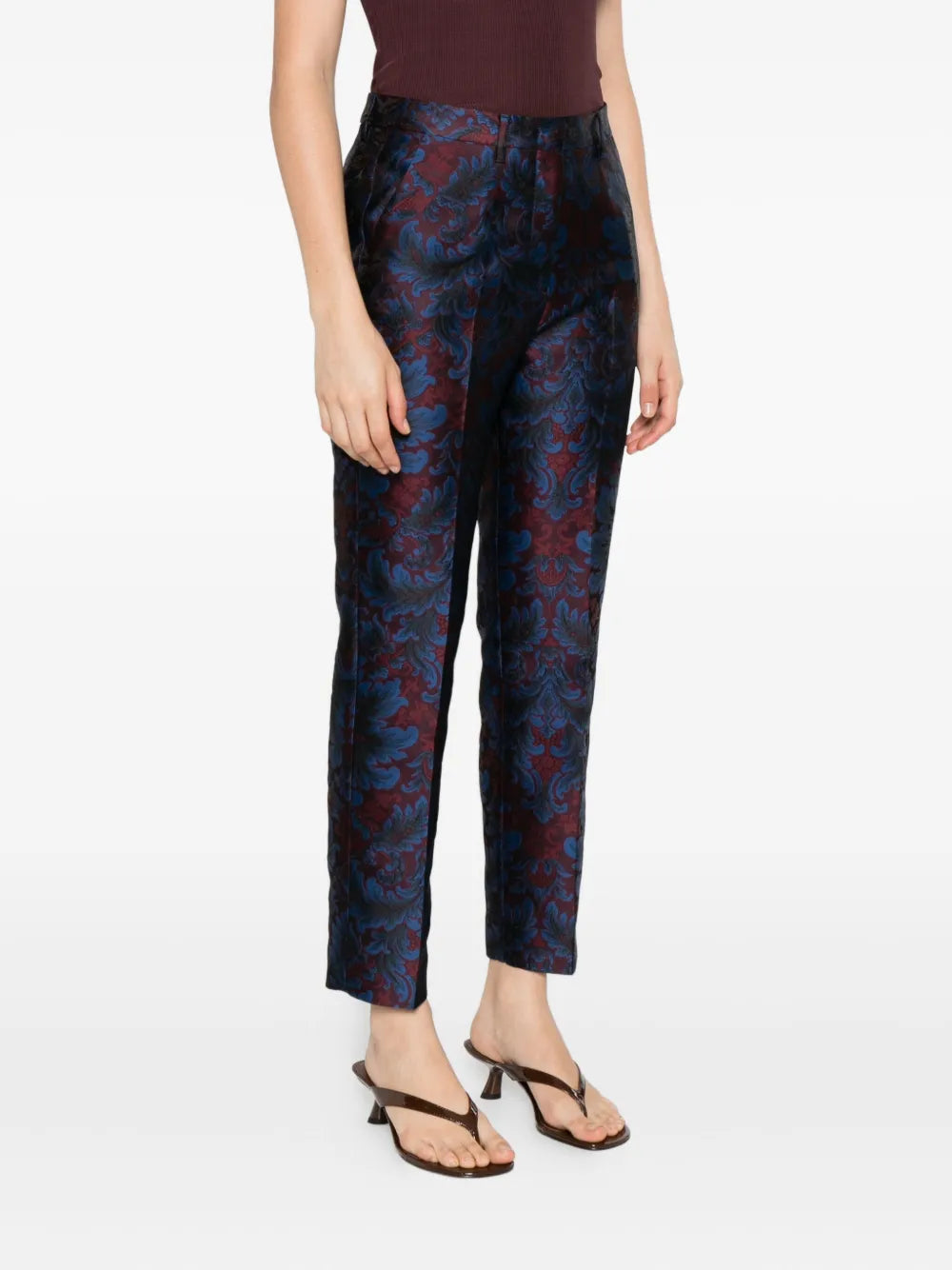 ÉTRO - pantalon à imprimé Damask