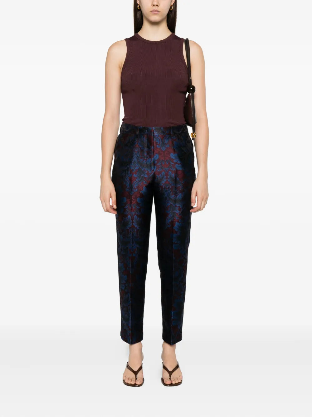 ÉTRO - pantalon à imprimé Damask