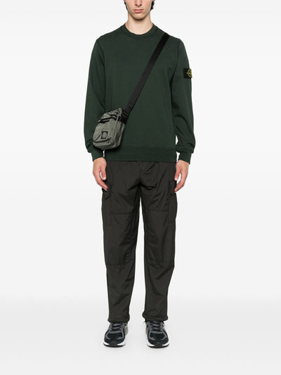 STONE ISLAND - Sweat-shirt ras-du-cou coupe regular à poignets élastiqués