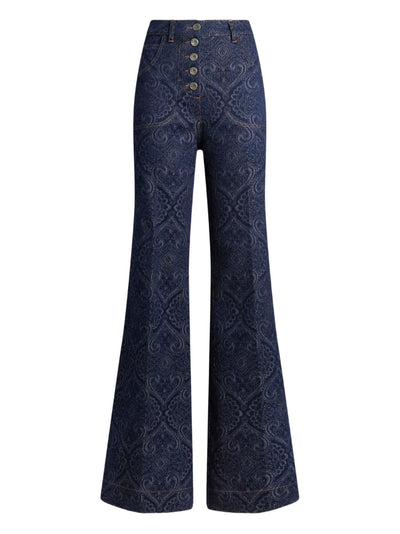 ÉTRO - jean à motif cachemire en jacquard