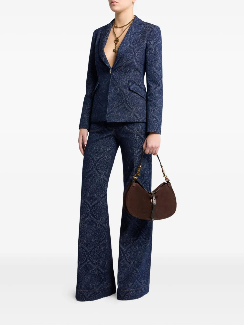 ÉTRO - jean à motif cachemire en jacquard
