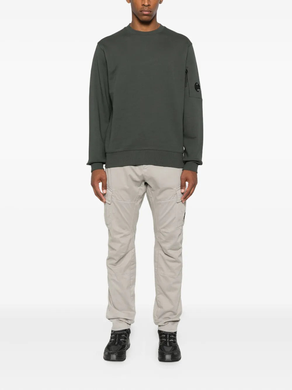 C.P. Company - Crewneck lens gris anthracite