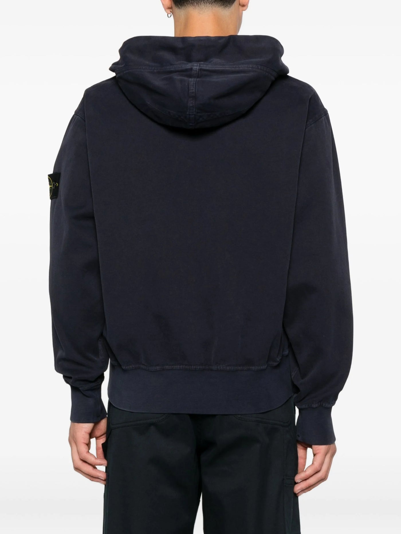 STONE ISLAND - Hoodie zippé bleu marine