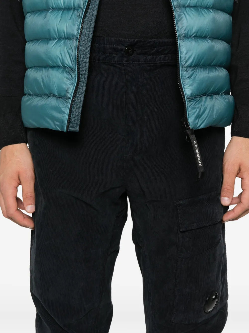 C.P. COMPANY - Pantalon cargo en velour cotelé
