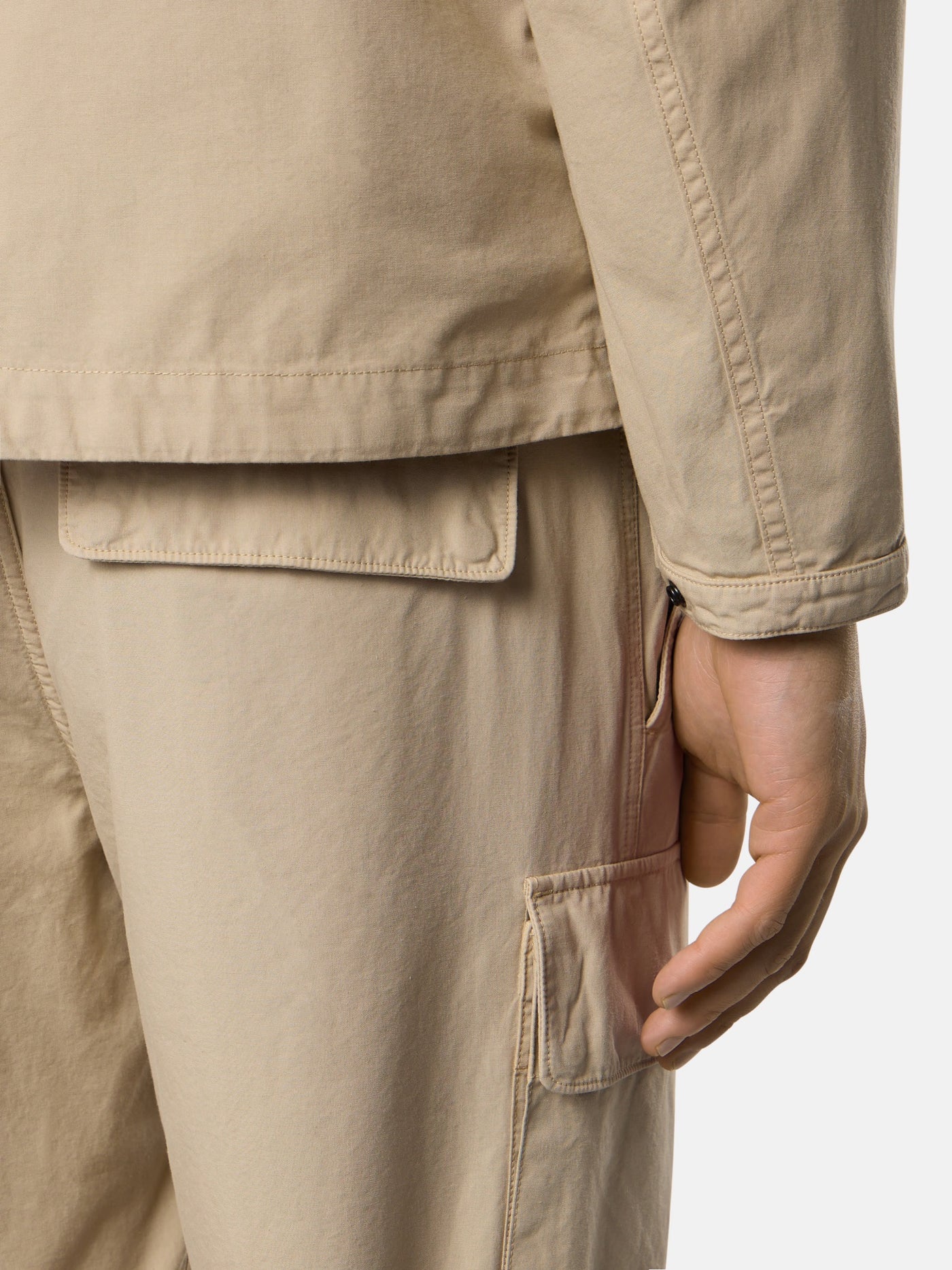 STONE ISLAND - Pantalon cargo regular beige