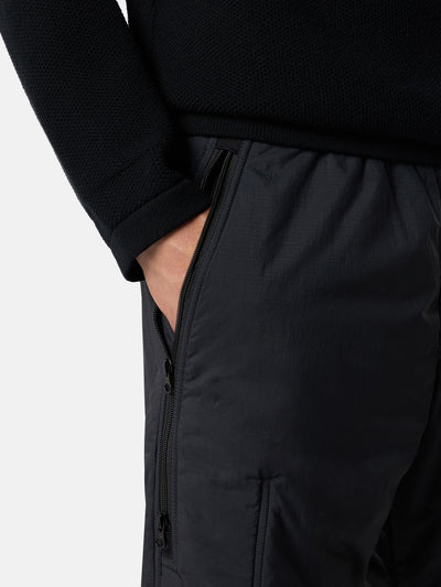 STONE ISLAND - Pantalon ample noir en ripstop