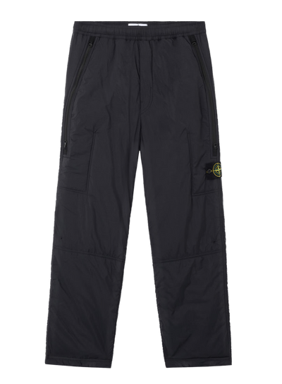 STONE ISLAND - Pantalon ample noir en ripstop