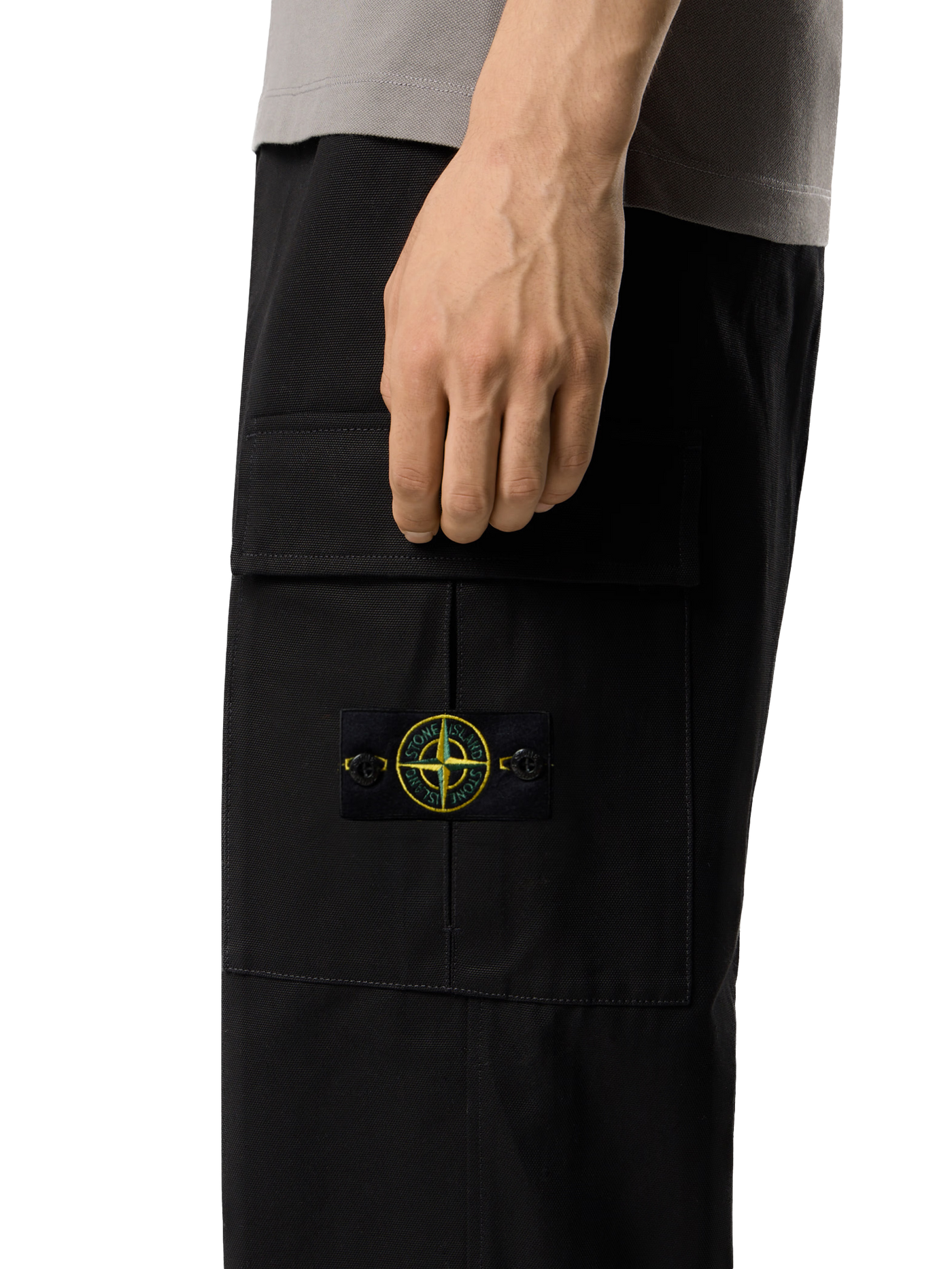 STONE ISLAND - Pantalon Cargo Panama coton