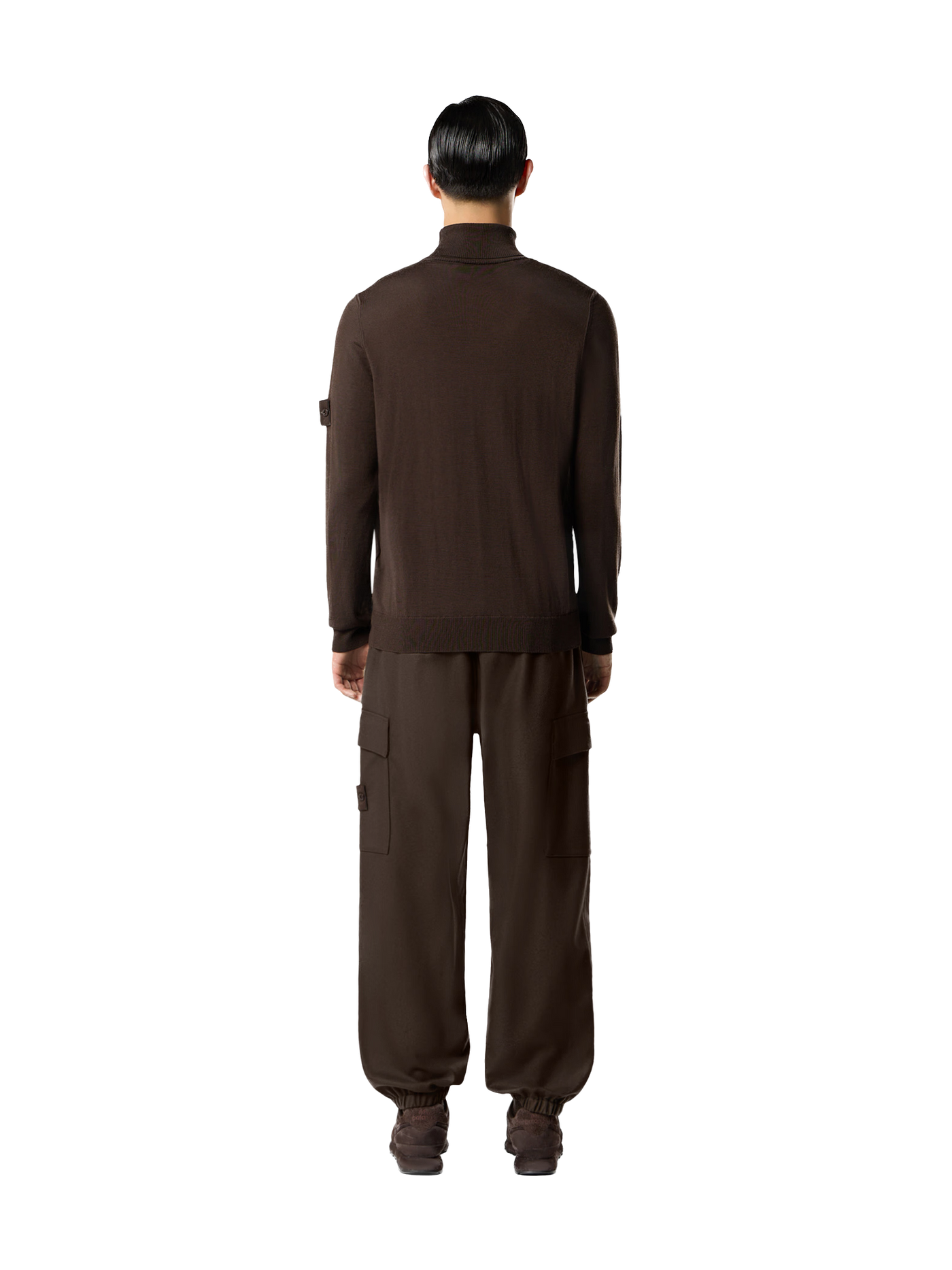 STONE ISLAND GHOST - Pantalon cargo en laine et en flanelle