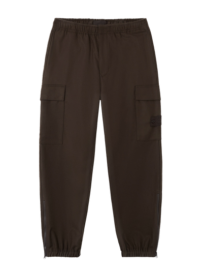 STONE ISLAND GHOST - Pantalon cargo en laine et en flanelle