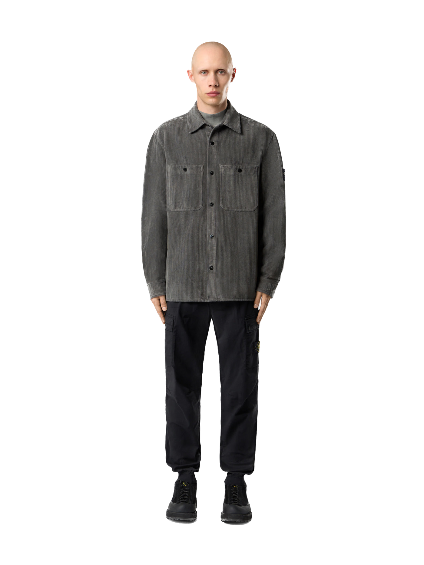 STONE ISLAND - Pantalon cargo coupe fuselée regular à poches zippées