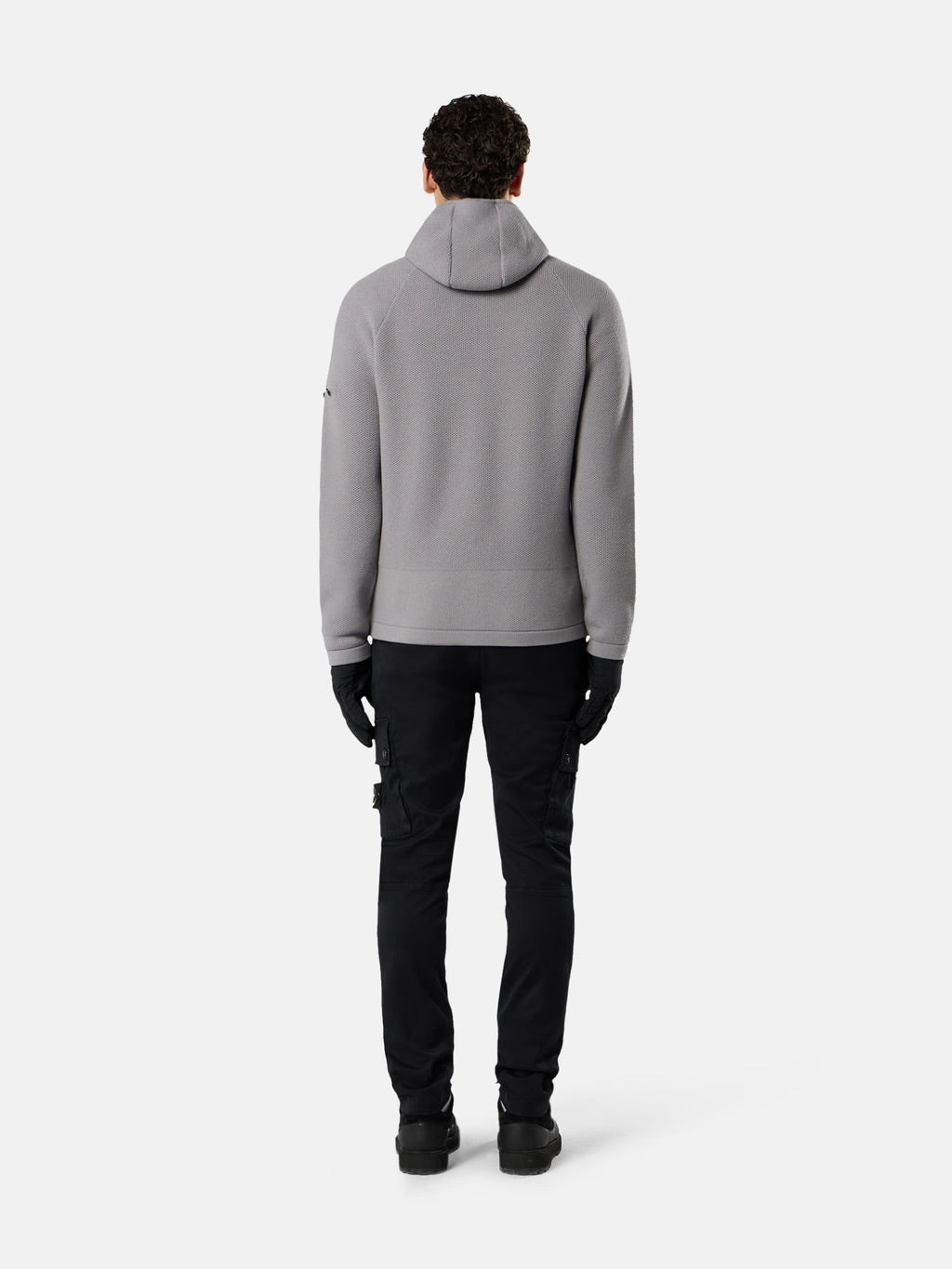 STONE ISLAND - Pantalon cargo slim noir
