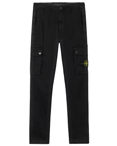 STONE ISLAND - Pantalon cargo slim noir