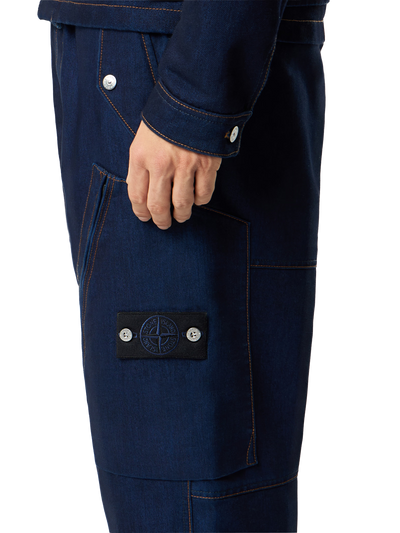 STONE ISLAND - Cargo Indigo POLYPROPYLENE DENIM LIGHT-RINSED