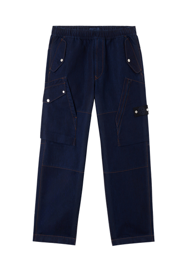 STONE ISLAND - Cargo Indigo POLYPROPYLENE DENIM LIGHT-RINSED