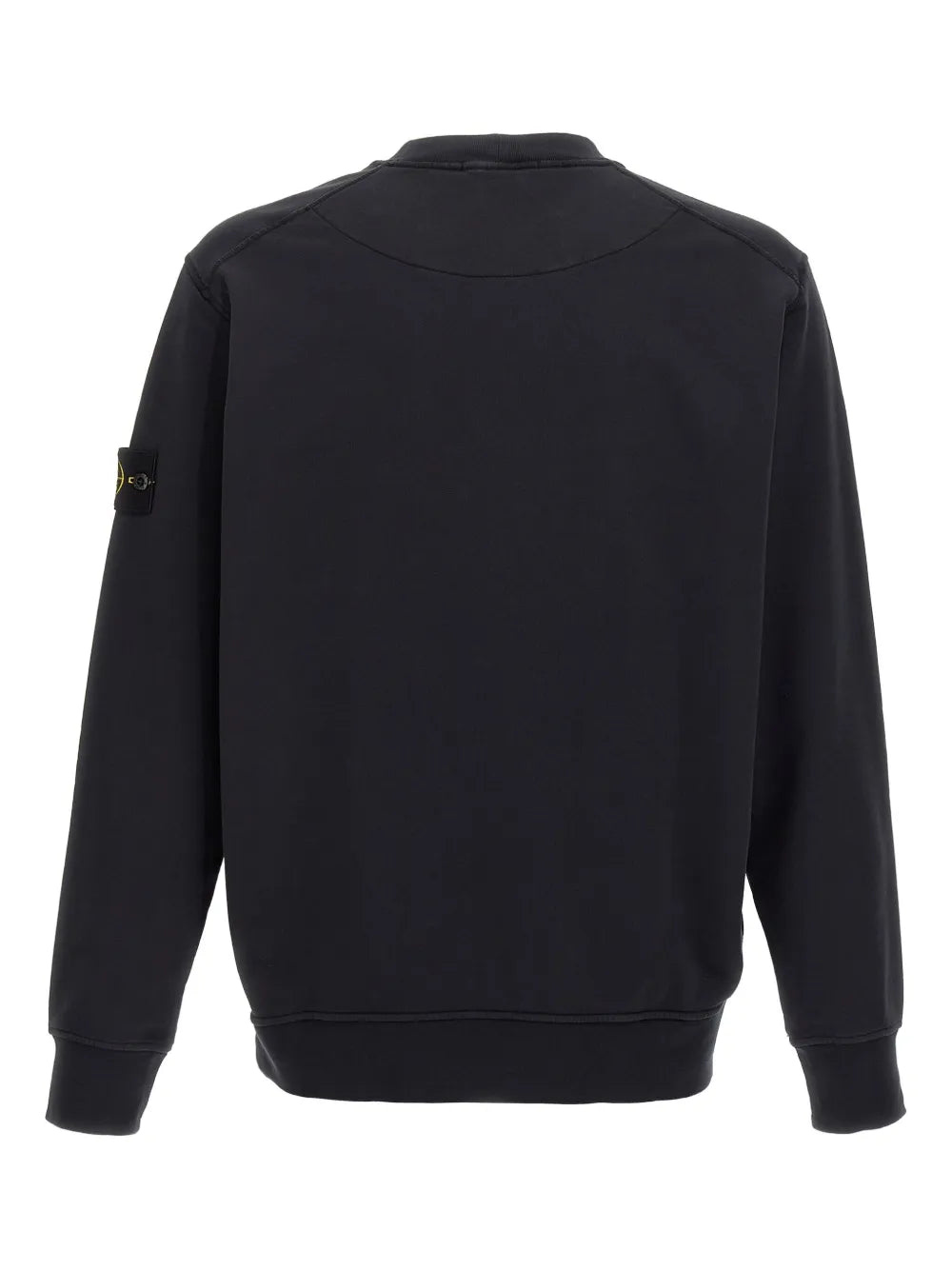 STONE ISLAND - Crewneck classic à patch logo Noir