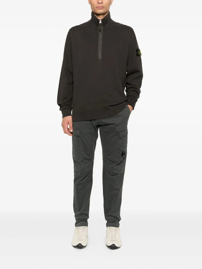 STONE ISLAND - Half-zip gris plomb
